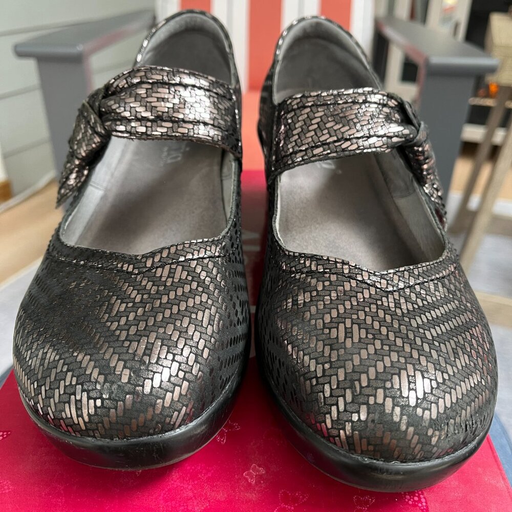 Alegria Ella Mary Jane Pewter Dazzler Silver Snake Print US 8-8.5 (EU39) - Picture 5 of 13